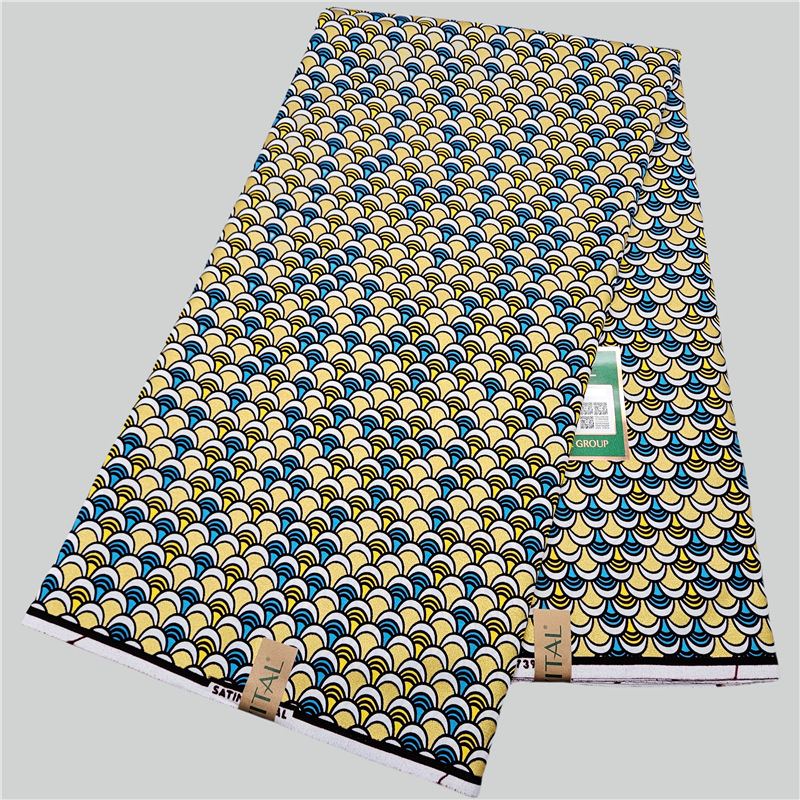 Синяя хлопковая африканская тк – обзор и цена Sewing Batik Fabric